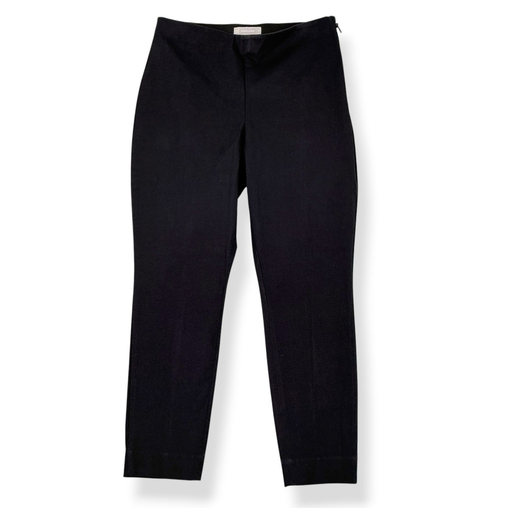 Everlane Pants Women Size 12 (32x27.5) Black The Side-Zip Stretch Work Slim